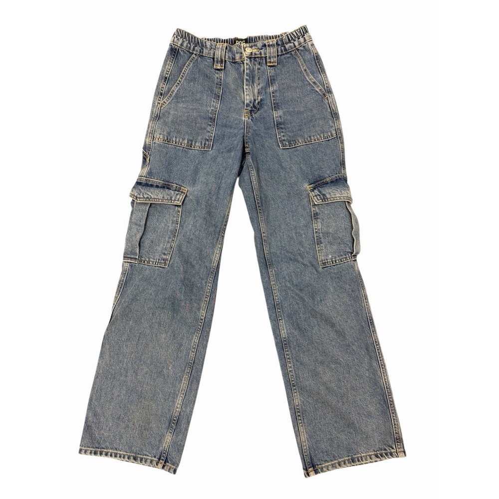 Urban Outfitter BDG Skate Cargo Elastic Waist Denim Jean Pants Women Size 27x30